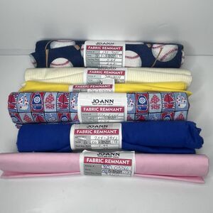 Lot Of 6 Jo-Ann  Fabric Remnants Joann Mix Flannel Cotton